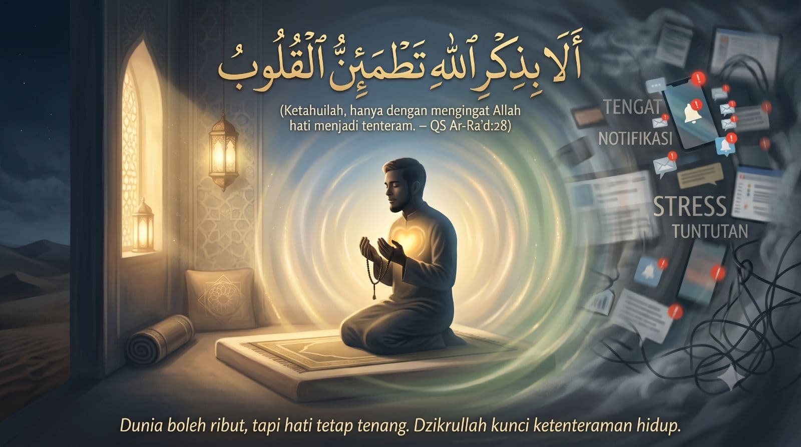 Tafsir QS. Ar-Ra'd: 28 — Dzikir, Obat Hati yang Gelisah